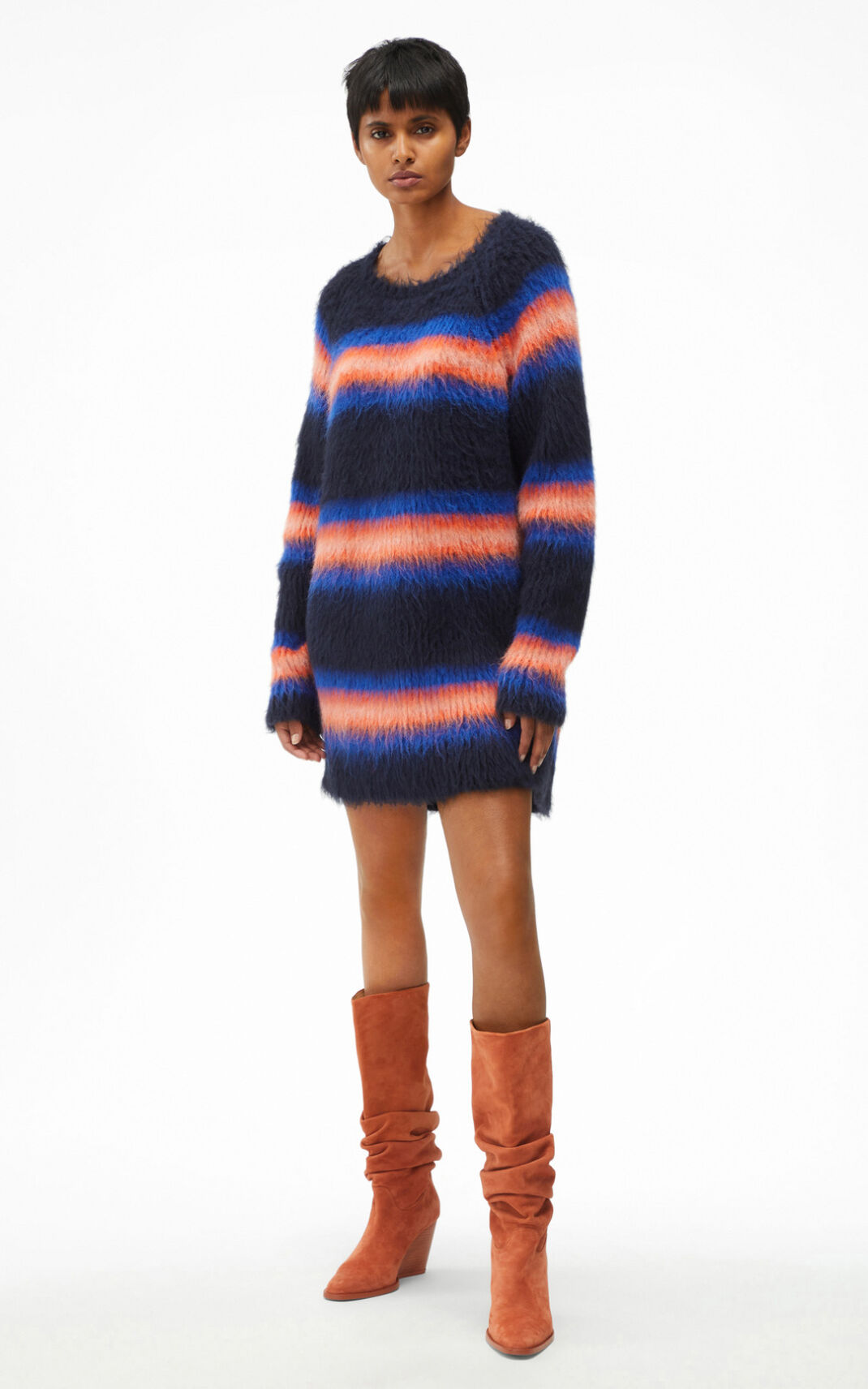 Vestido Kenzo Striped sweater Feminino - Azuis | 201ZQSBXK